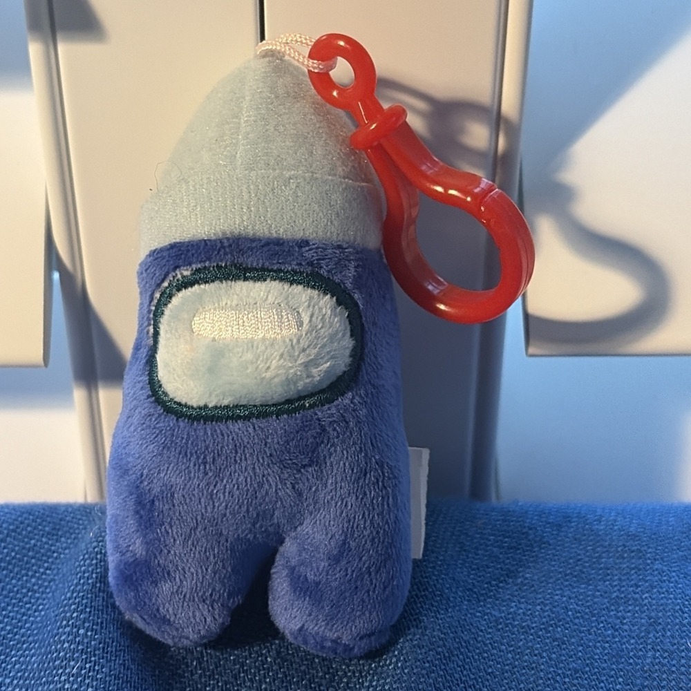 Toikido Among Us 4 In Stuffed Plush Hanger Bag Clip Keychain Blue